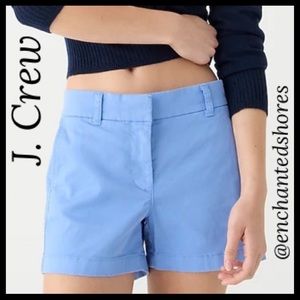 J Crew Chino Shorts Bright Peri 4” Classic Chinos Stretch Shorts Blue Size 10